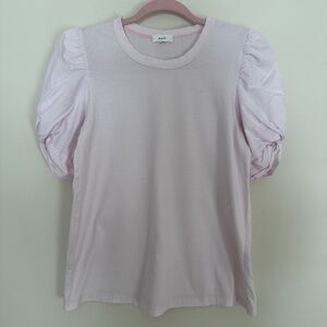 A.L.C. Kati Puff-Sleeve Tee/Top Size M Spring Summer Casual